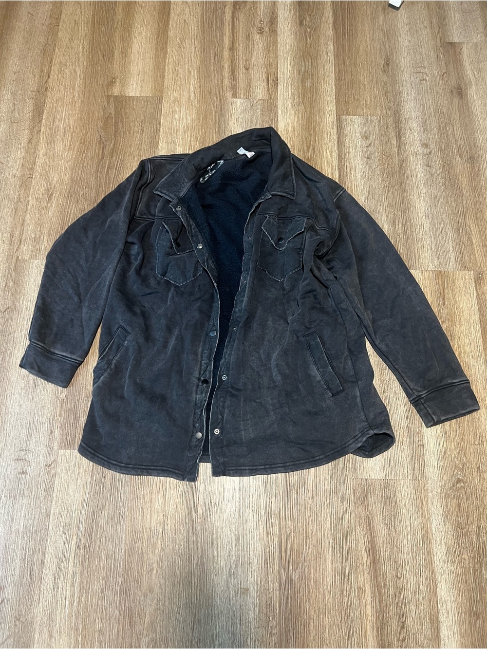 Women’s Black Sherpa-Lined Jacket Coat